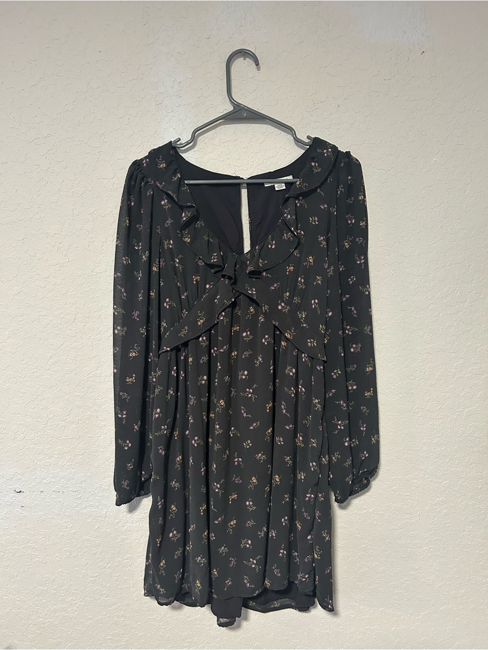 American Eagle Floral Ruffled Mini Dress, Vintage 90’s Inspired, Boho Babydoll M - Picture 2 of 10